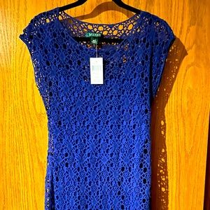 Ralph Lauren Royal Blue dress, size M.  NWT